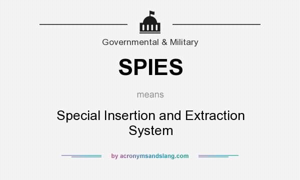 What does SPIES mean? It stands for Special Insertion and Extraction System
