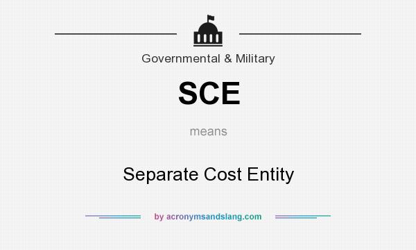 What does SCE mean? It stands for Separate Cost Entity