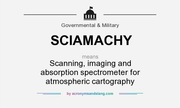 What does SCIAMACHY mean? It stands for Scanning, imaging and absorption spectrometer for atmospheric cartography