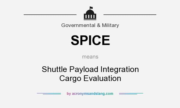 What does SPICE mean? It stands for Shuttle Payload Integration Cargo Evaluation