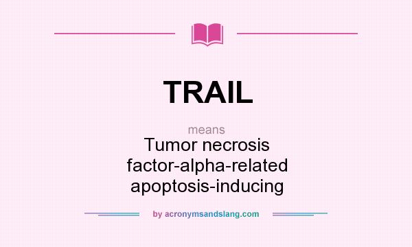 What does TRAIL mean? It stands for Tumor necrosis factor-alpha-related apoptosis-inducing