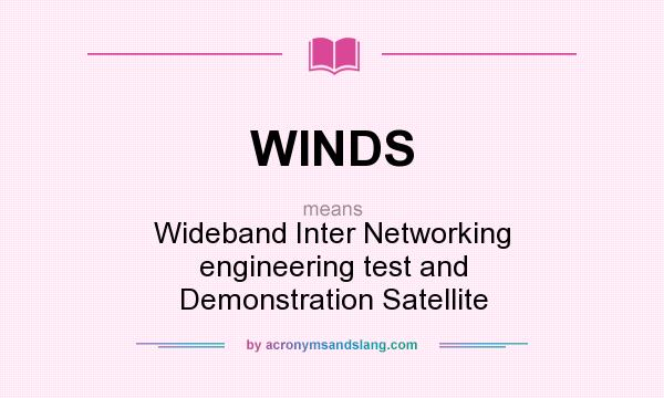 What does WINDS mean? It stands for Wideband Inter Networking engineering test and Demonstration Satellite