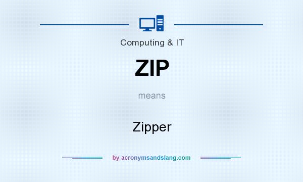 What does ZIP mean? It stands for Zipper