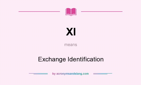 What does XI mean? It stands for Exchange Identification