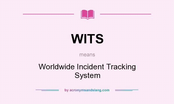 What does WITS mean? It stands for Worldwide Incident Tracking System