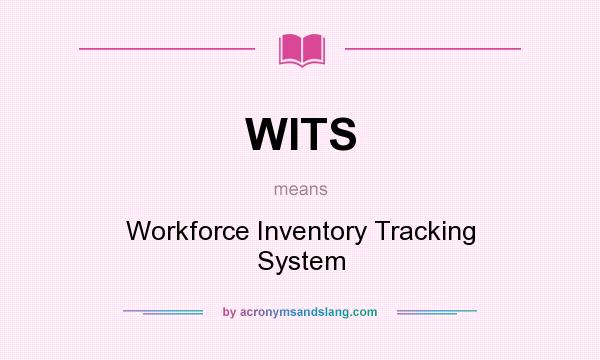 What does WITS mean? It stands for Workforce Inventory Tracking System