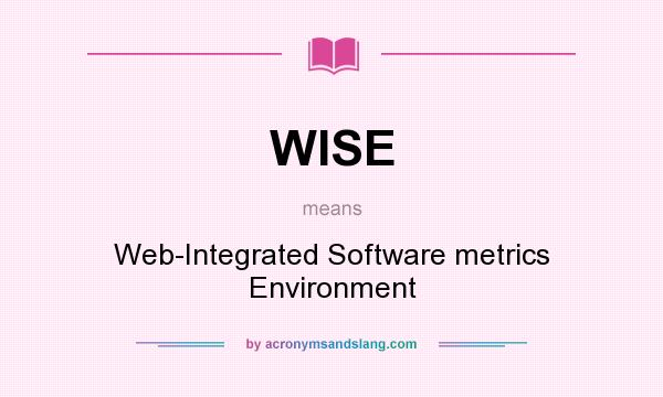 What does WISE mean? It stands for Web-Integrated Software metrics Environment