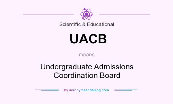 What does UACB mean? It stands for Undergraduate Admissions Coordination Board