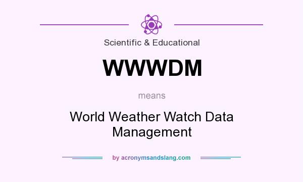 What does WWWDM mean? It stands for World Weather Watch Data Management