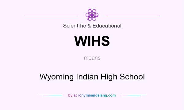 What does WIHS mean? It stands for Wyoming Indian High School