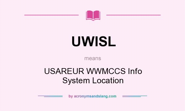 What does UWISL mean? It stands for USAREUR WWMCCS Info System Location