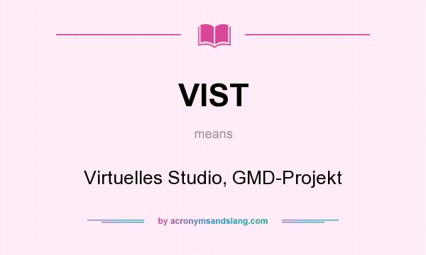 What does VIST mean? It stands for Virtuelles Studio, GMD-Projekt