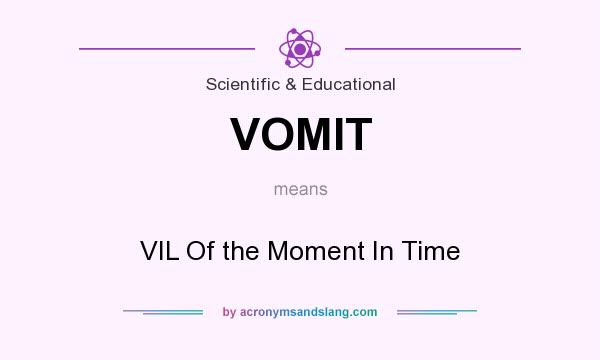 What does VOMIT mean? It stands for VIL Of the Moment In Time