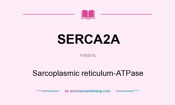 What does SERCA2A mean? It stands for Sarcoplasmic reticulum-ATPase