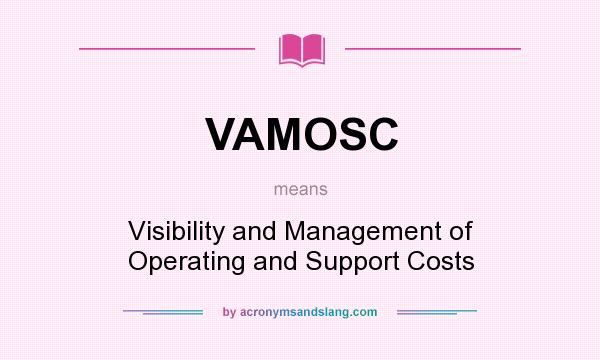 What does VAMOSC mean? It stands for Visibility and Management of Operating and Support Costs