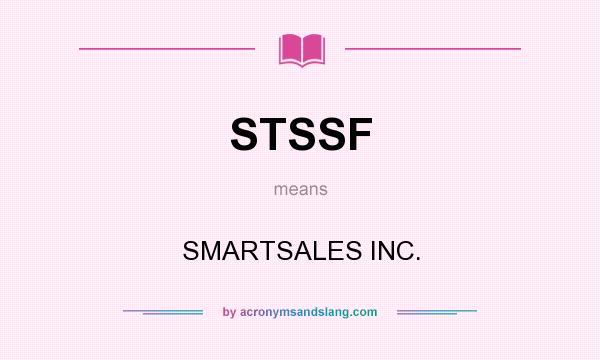 What does STSSF mean? It stands for SMARTSALES INC.