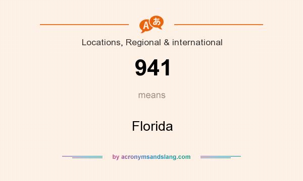 What does 941 mean? It stands for Florida