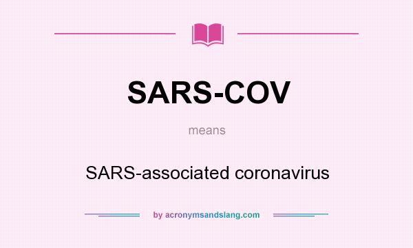 What does SARS-COV mean? It stands for SARS-associated coronavirus