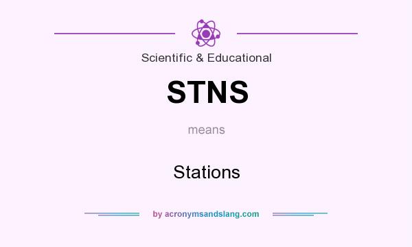 What does STNS mean? It stands for Stations