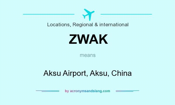 What does ZWAK mean? It stands for Aksu Airport, Aksu, China