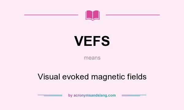 What does VEFS mean? It stands for Visual evoked magnetic fields