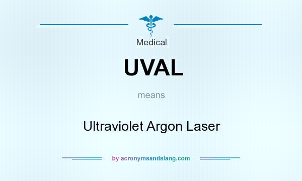 What does UVAL mean? It stands for Ultraviolet Argon Laser