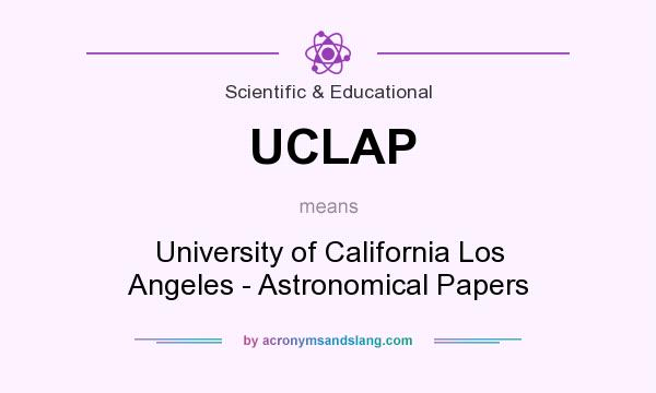 What does UCLAP mean? It stands for University of California Los Angeles - Astronomical Papers