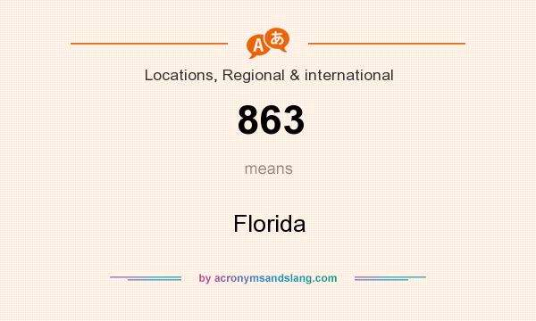 What does 863 mean? It stands for Florida