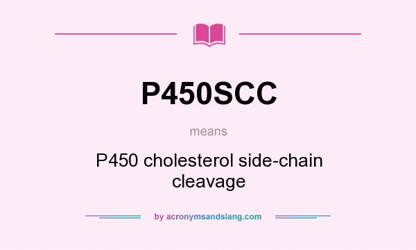 What does P450SCC mean? It stands for P450 cholesterol side-chain cleavage