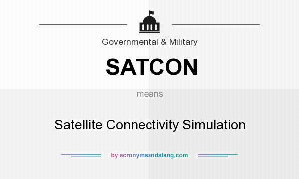 What does SATCON mean? It stands for Satellite Connectivity Simulation