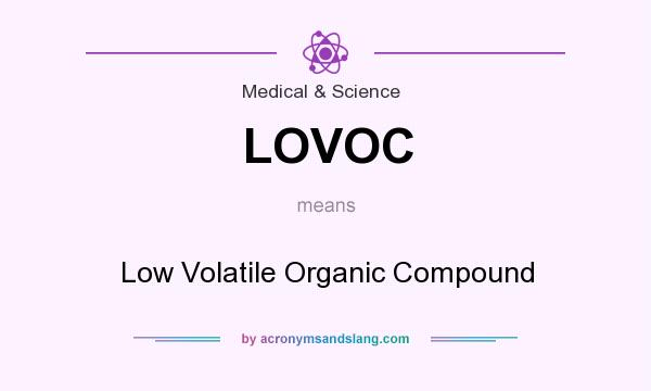 What does LOVOC mean? It stands for Low Volatile Organic Compound