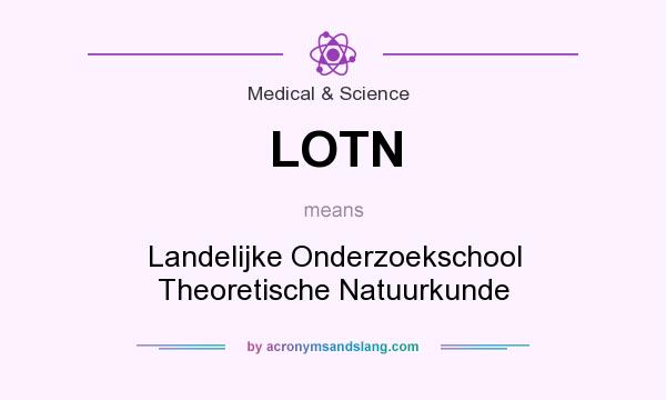 What does LOTN mean? It stands for Landelijke Onderzoekschool Theoretische Natuurkunde