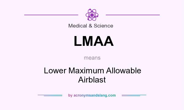 What does LMAA mean? It stands for Lower Maximum Allowable Airblast