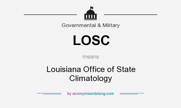 What does LOSC mean? It stands for Louisiana Office of State Climatology