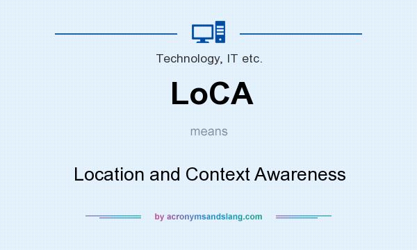 What does LoCA mean? It stands for Location and Context Awareness