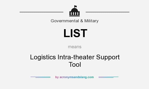 What does LIST mean? It stands for Logistics Intra-theater Support Tool