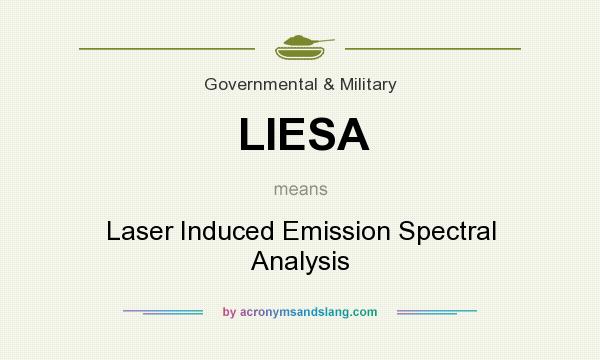 What does LIESA mean? It stands for Laser Induced Emission Spectral Analysis