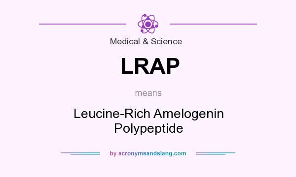 What does LRAP mean? It stands for Leucine-Rich Amelogenin Polypeptide