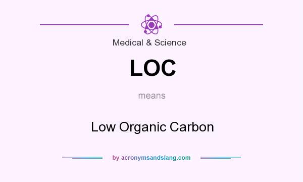 What does LOC mean? It stands for Low Organic Carbon