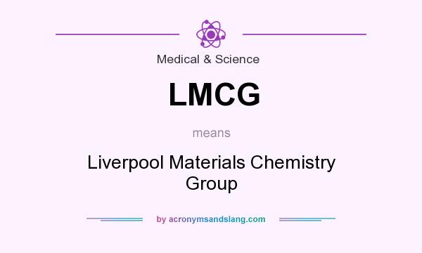 What does LMCG mean? It stands for Liverpool Materials Chemistry Group