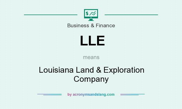 What does LLE mean? It stands for Louisiana Land & Exploration Company