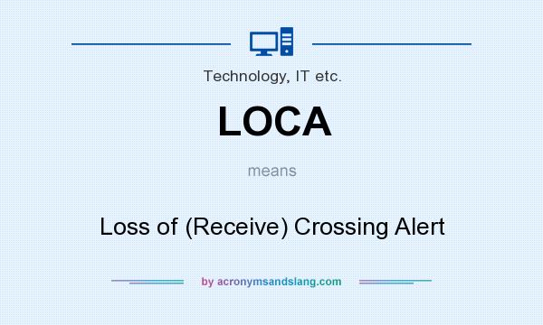 What does LOCA mean? It stands for Loss of (Receive) Crossing Alert