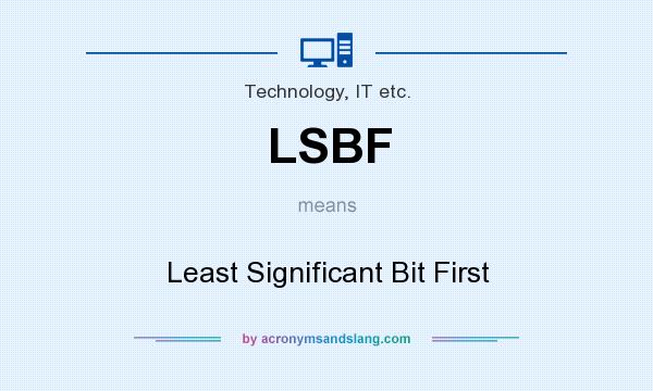 What does LSBF mean? It stands for Least Significant Bit First
