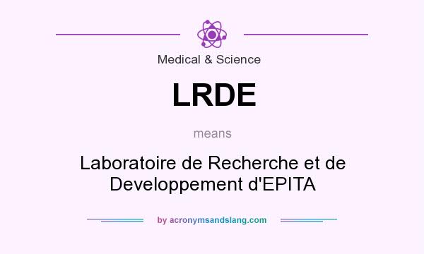 What does LRDE mean? It stands for Laboratoire de Recherche et de Developpement d`EPITA