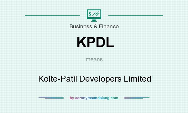 What does KPDL mean? It stands for Kolte-Patil Developers Limited