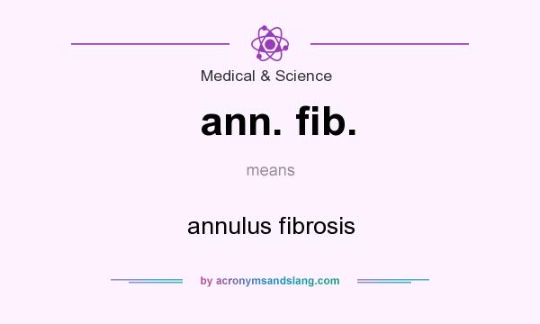 What does ann. fib. mean? It stands for annulus fibrosis