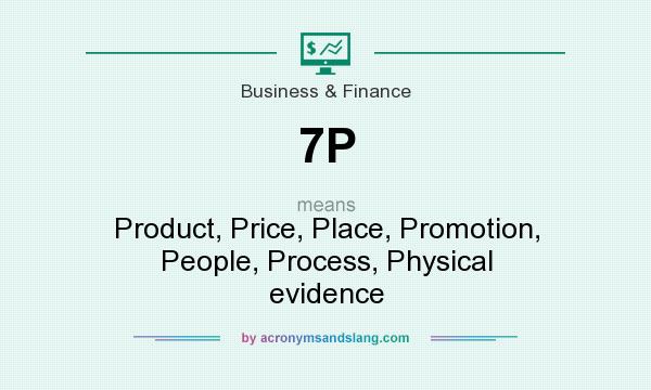 What does 7P mean? It stands for Product, Price, Place, Promotion, People, Process, Physical evidence