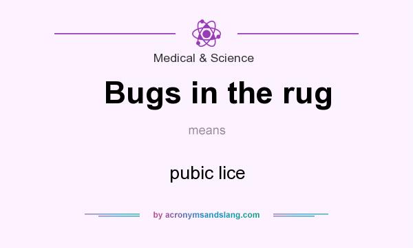 What does Bugs in the rug mean? It stands for pubic lice