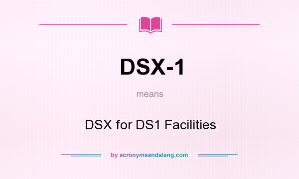 What does DSX-1 mean? It stands for DSX for DS1 Facilities