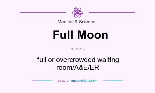 What does Full Moon mean? It stands for full or overcrowded waiting room/A&E/ER